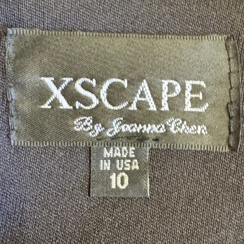 Xscape Black Beaded Purple Square Blouse Top Sz 10 Party Evening Cocktail Fancy